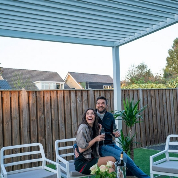 MIRADOR Pergola Weiss 300x360x250cm